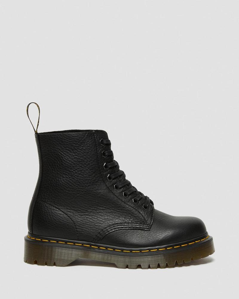 Black Men's Dr Martens 1460 Pascal Bex Leather Lace Up Boots | CA 524OKI